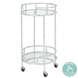 Silver Round Drinks Trolley