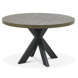 Bentley Designs Ellipse Fumed Oak 4 Seat Circular Dining Table