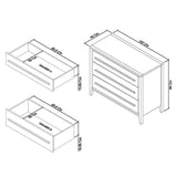 Bentley Designs Rimini Aged Oak & Weathered Oak 3 Drawer Chest | Taylors on the High Street