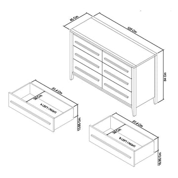 Bentley Designs Rimini Aged Oak & Weathered Oak 6 Drawer Chest | Taylors on the High Street