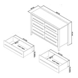 Bentley Designs Rimini Aged Oak & Weathered Oak 6 Drawer Chest | Taylors on the High Street