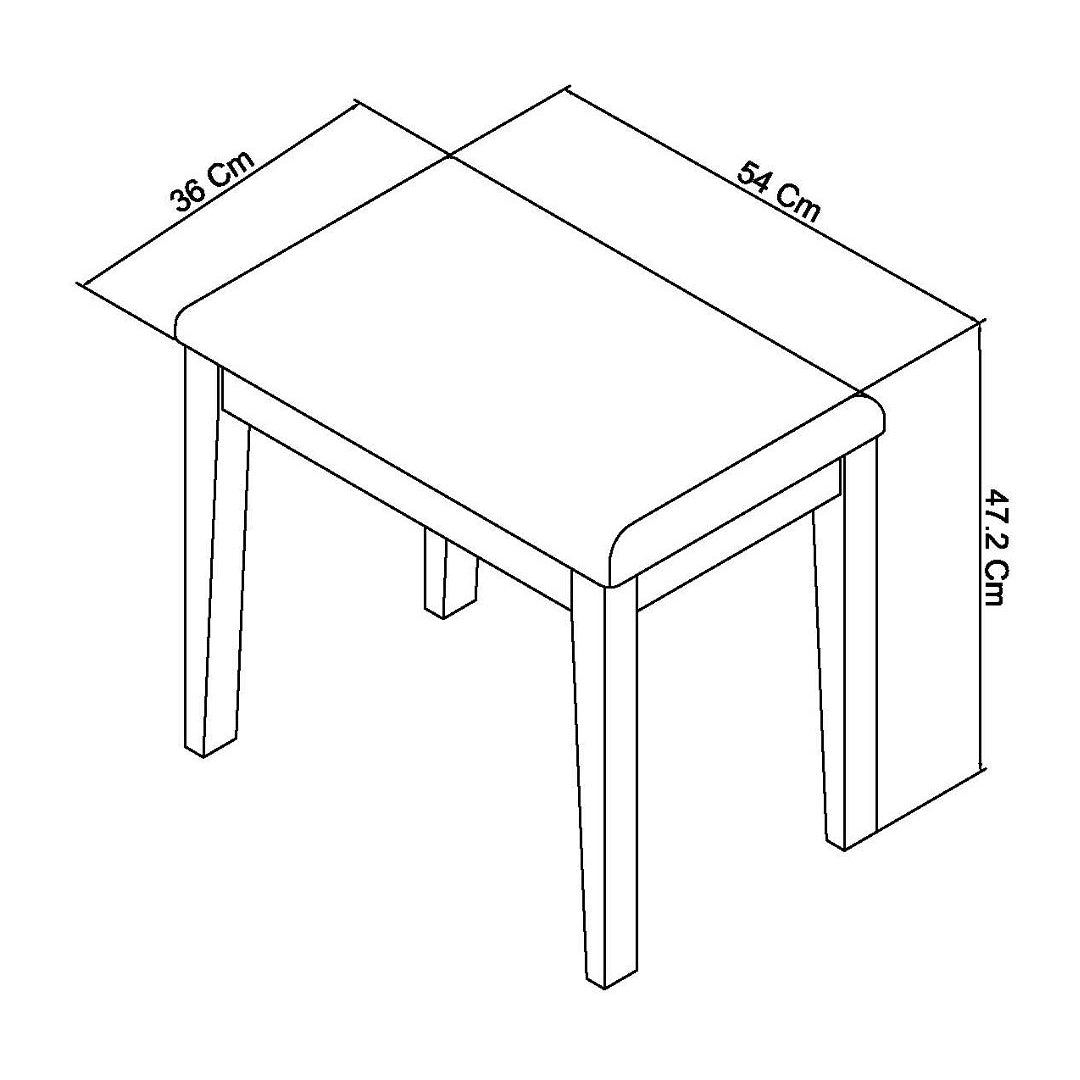 Bentley Designs Rimini Aged Oak & Weathered Oak Stool | Taylors on the High Street