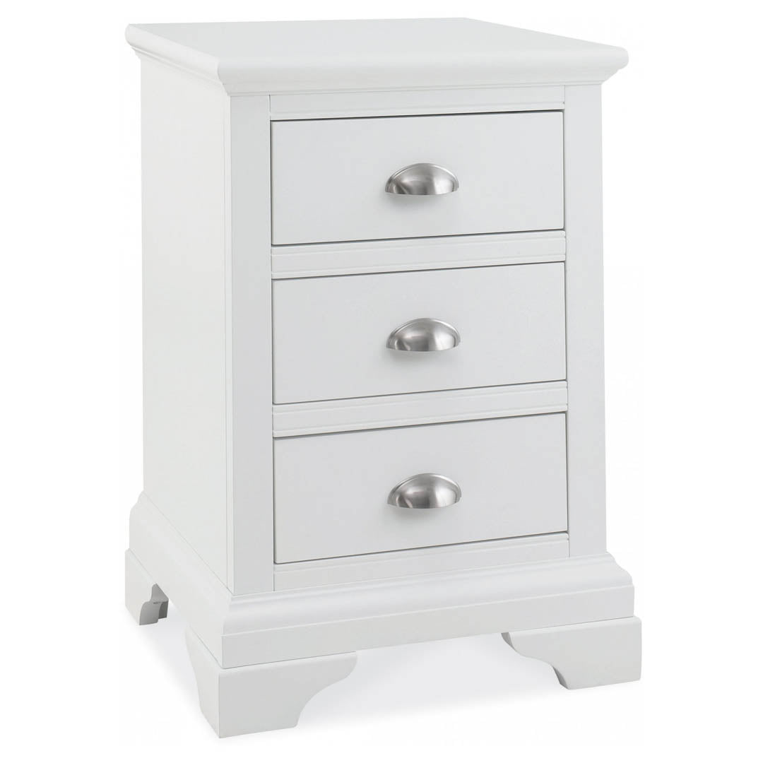 Bentley Designs Hampstead White 3 Drawer Nightstand | Taylors on the High Street
