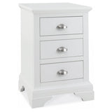 Bentley Designs Hampstead White 3 Drawer Nightstand | Taylors on the High Street