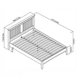 Bentley Designs Hampstead Soft Grey & Pale Oak Slatted Bedstead | Taylors on the High Street