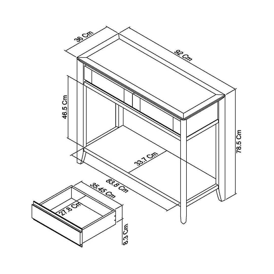 Bentley Designs Bergen Oak Console Table With Drawer | Taylors on the High Street