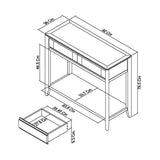 Bentley Designs Bergen Oak Console Table With Drawer | Taylors on the High Street