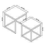 Bentley Designs Zinc & Dark Grey Nest of Lamp Tables | Taylors on the High Street