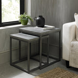 Bentley Designs Zinc & Dark Grey Nest of Lamp Tables | Taylors on the High Street