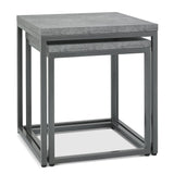 Bentley Designs Zinc & Dark Grey Nest of Lamp Tables | Taylors on the High Street
