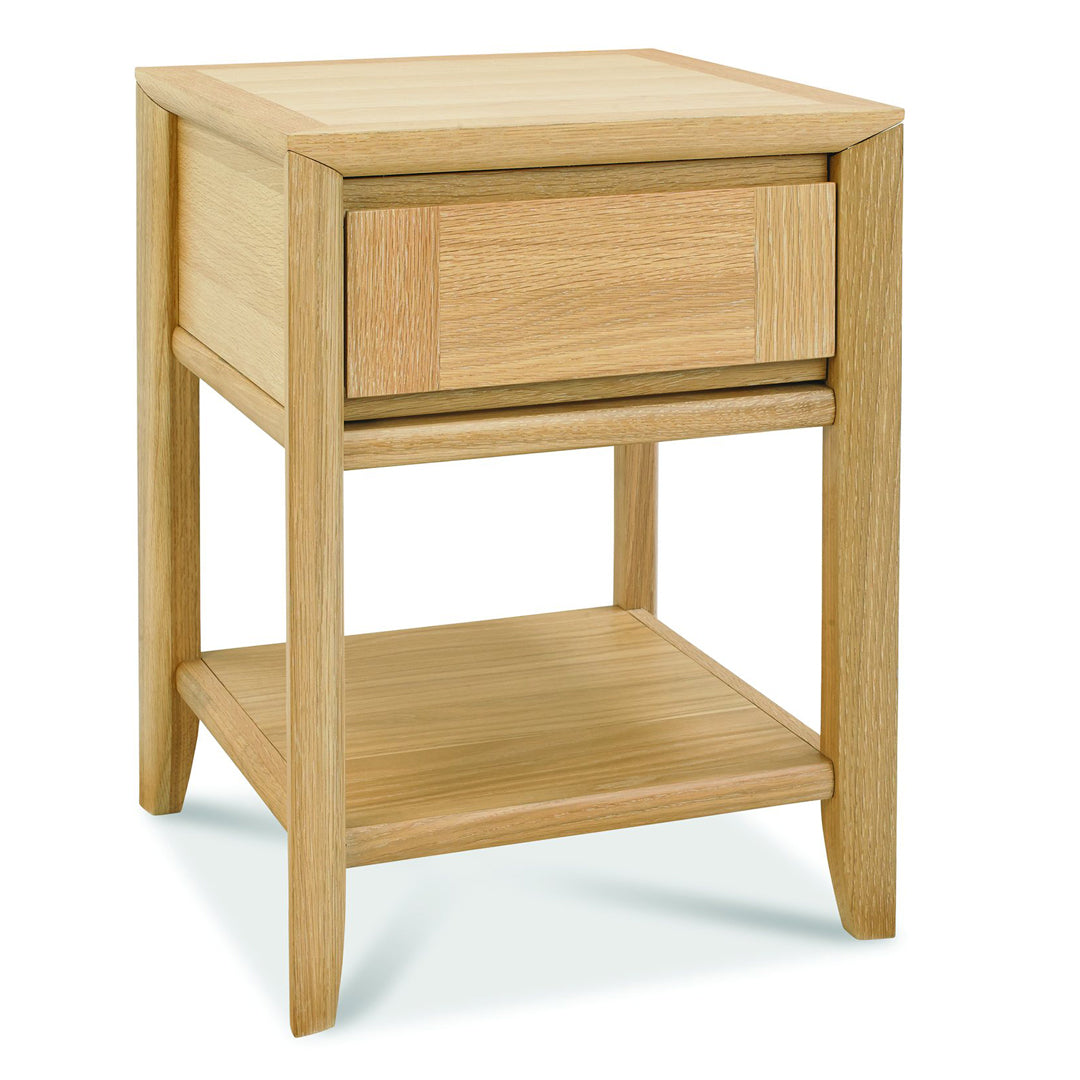 Bentley Designs Bergen Oak Lamp Table with Drawer | Taylors on the High Street