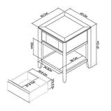 Bentley Designs Bergen Oak Lamp Table with Drawer | Taylors on the High Street