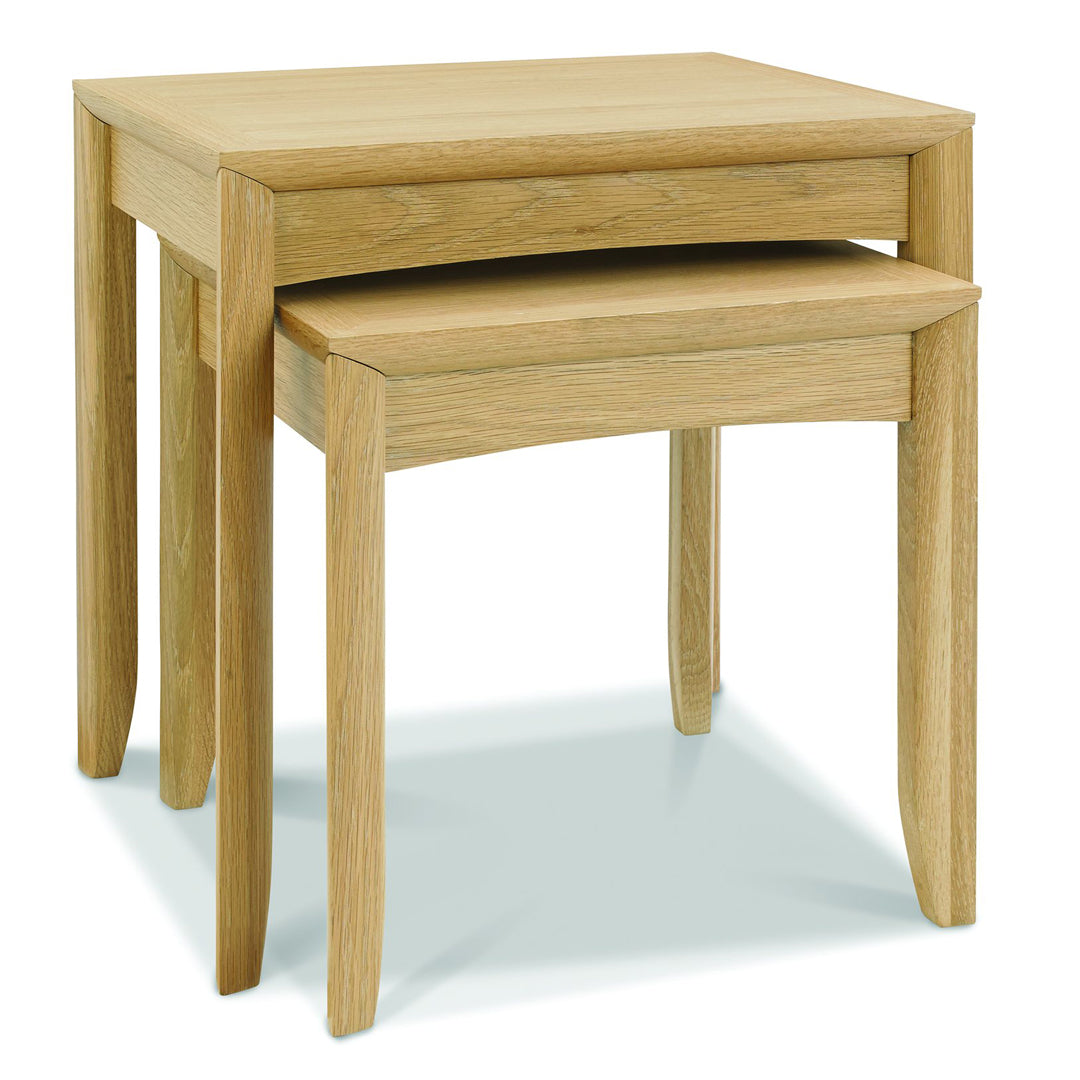 Bentley Designs Bergen Oak Nest of Lamp Tables | Taylors on the High Street