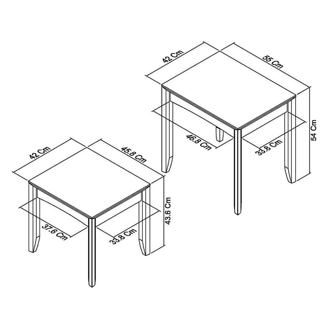Bentley Designs Bergen Oak Nest of Lamp Tables | Taylors on the High Street