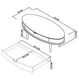 Bentley Designs Dansk Scandi Oak Coffee Table with Drawer | Taylors on the High Street