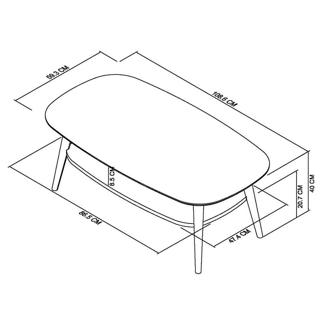 Bentley Designs Dansk Scandi Oak Coffee Table with Shelf | Taylors on the High Street
