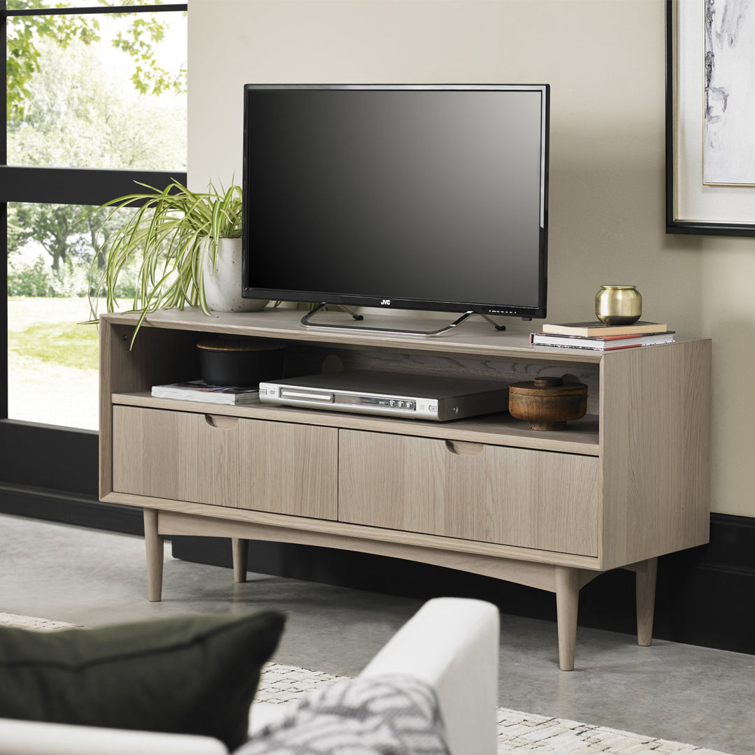 Bentley Designs Dansk Scandi Oak Entertainment Unit | Taylors on the High Street