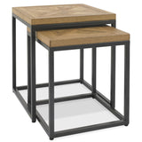 Bentley Designs Indus Rustic Oak Nest of Tables