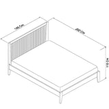Bentley Designs Rimini Weathered Oak Slatted Double Bedstead | Taylors on the High Street