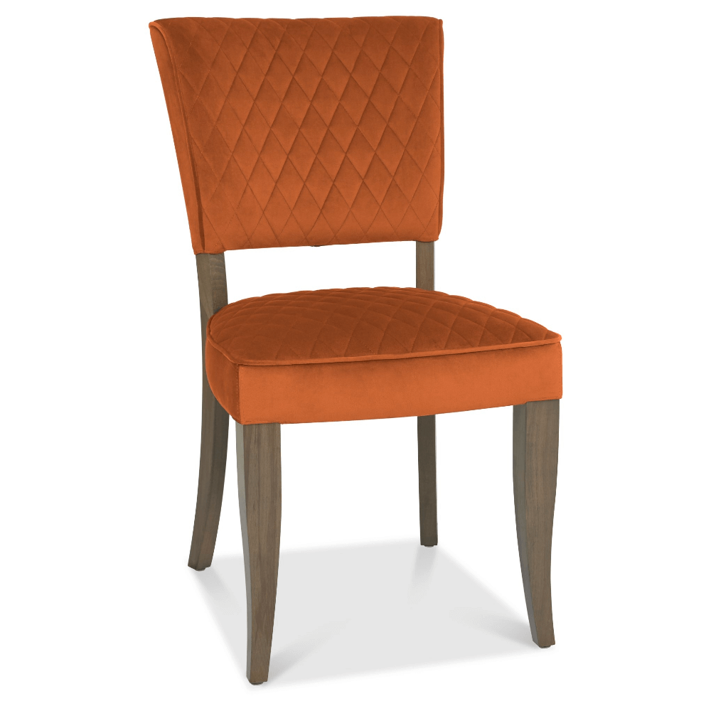 Bentley Designs Logan Fumed Oak Upholstered Dining Chairs (Pair)