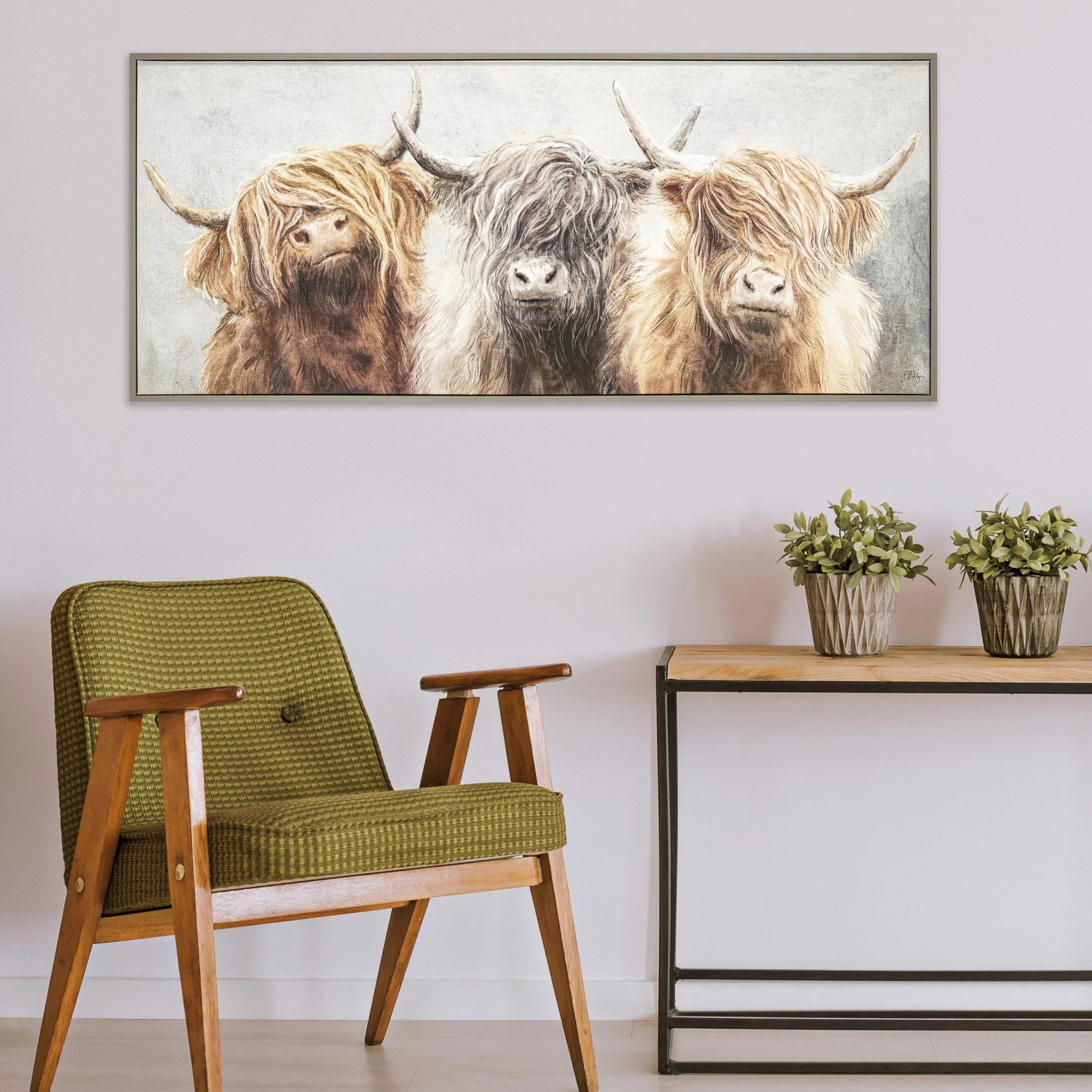 Three of a Kind Canvas by Charlotte Oakley