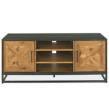 Bentley Designs Indus Rustic Oak & Peppercorn Entertainment Unit