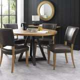 Bentley Designs Indus Rustic Oak Circular Dining Table