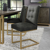 Bentley Designs Athena Fumed Oak 4 Seater Dining Table & 4 Cantilever Chairs
