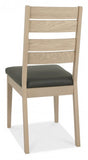 Oakham Scandi Oak Chair - Dark Grey Bonded Leather (Pair)