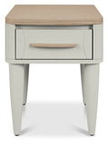 Bentley Designs Larsen Scandi Oak & Soft Grey 1 Drawer Nightstand