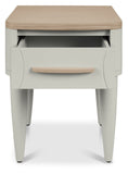 Bentley Designs Larsen Scandi Oak & Soft Grey 1 Drawer Nightstand