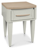 Bentley Designs Larsen Scandi Oak & Soft Grey 1 Drawer Nightstand