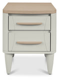 Bentley Designs Larsen Scandi Oak & Soft Grey 2 Drawer Nightstand