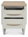 Bentley Designs Larsen Scandi Oak & Soft Grey 2 Drawer Nightstand