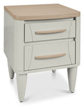 Bentley Designs Larsen Scandi Oak & Soft Grey 2 Drawer Nightstand