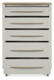 Bentley Designs Larsen Scandi Oak & Soft Grey 5 Drawer Chest