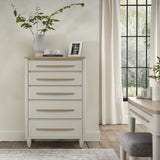 Bentley Designs Larsen Scandi Oak & Soft Grey 5 Drawer Chest