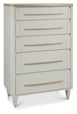 Bentley Designs Larsen Scandi Oak & Soft Grey 5 Drawer Chest