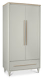 Bentley Designs Larsen Scandi Oak & Soft Grey Double Wardrobe