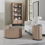 Bentley Designs Vega Scandi Oak & Peppercorn Round Coffee Table