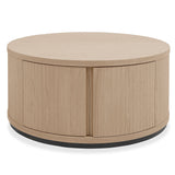 Bentley Designs Vega Scandi Oak & Peppercorn Round Coffee Table