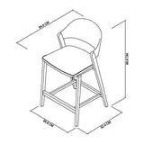 Bentley Designs Vega Scandi Oak Bar Stool