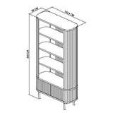 Bentley Designs Vega Scandi Oak & Peppercorn Display Unit