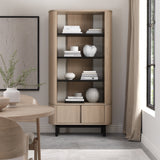 Bentley Designs Vega Scandi Oak & Peppercorn Display Unit