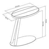 Bentley Designs Vega Grey Oiled Oak & Peppercorn Sofa Table