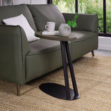 Bentley Designs Vega Grey Oiled Oak & Peppercorn Sofa Table