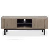 Bentley Designs Vega Grey Oiled Oak & Peppercorn Entertainment Unit