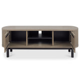 Bentley Designs Vega Grey Oiled Oak & Peppercorn Entertainment Unit