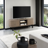 Bentley Designs Vega Grey Oiled Oak & Peppercorn Entertainment Unit