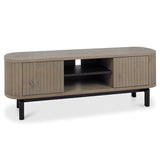 Bentley Designs Vega Grey Oiled Oak & Peppercorn Entertainment Unit